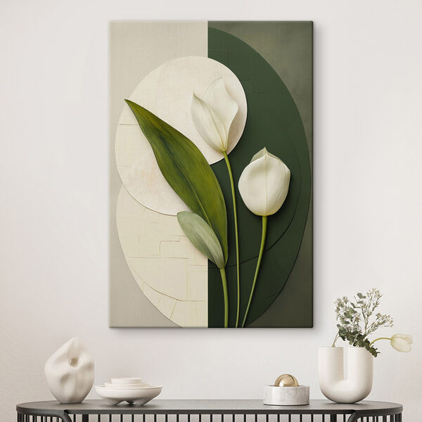 White flowers with green leaves White flowers with green leaves