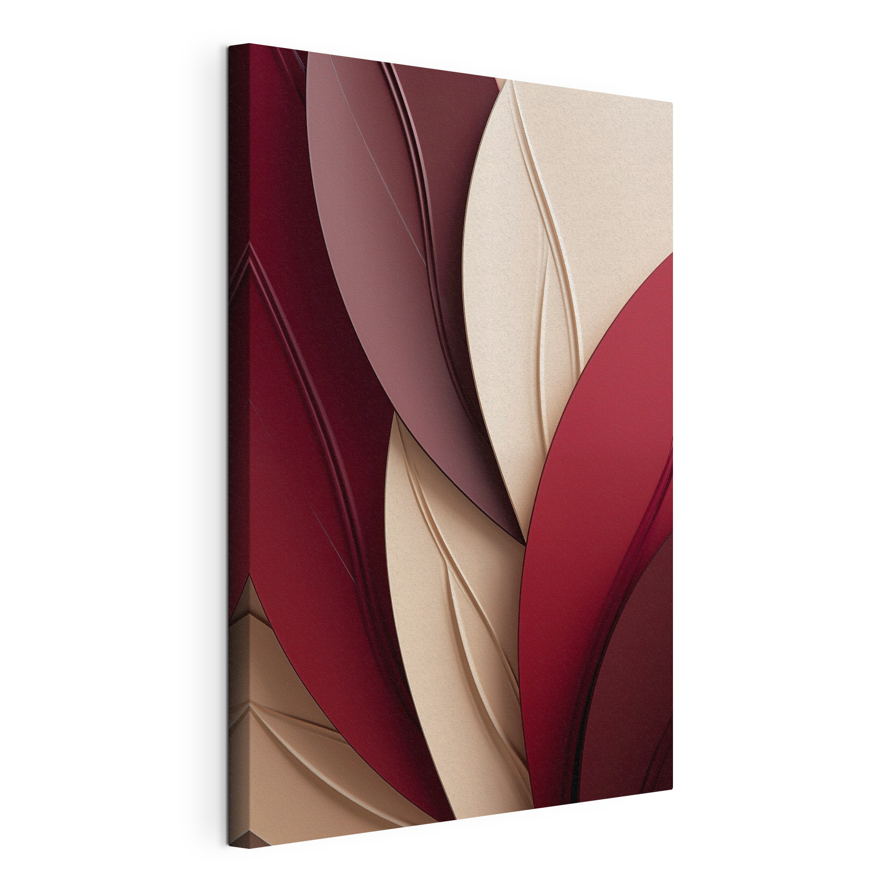 Flowing curves in warm hues