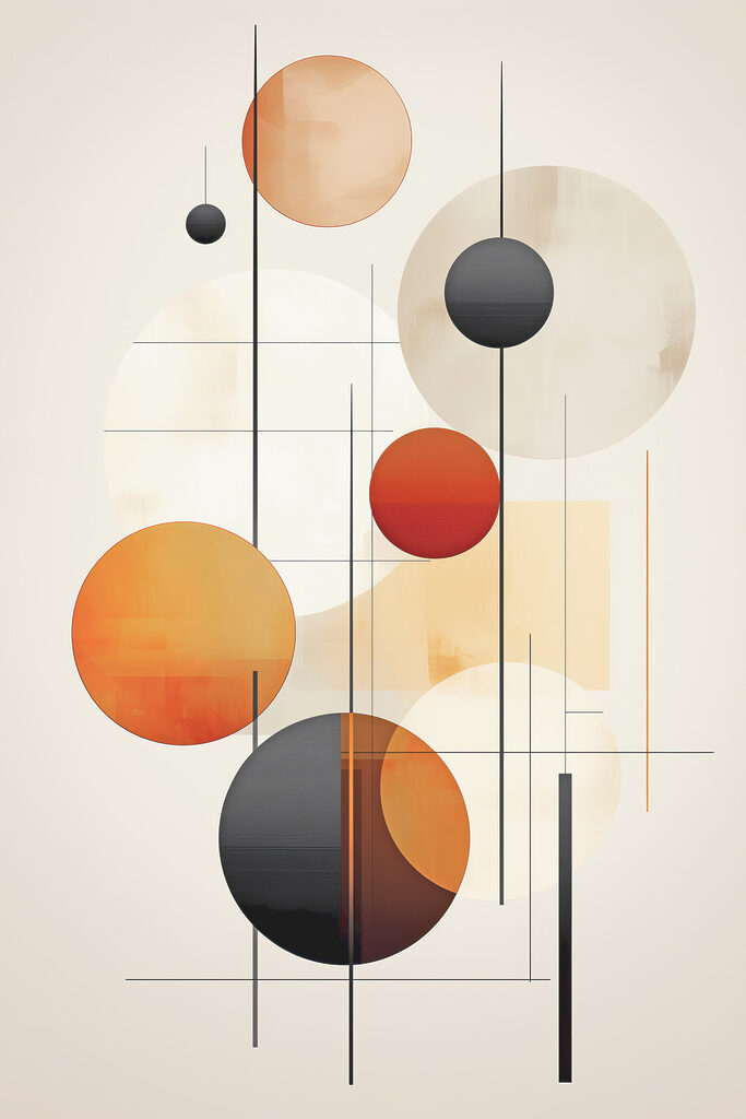 Art piece of art with circles and lines