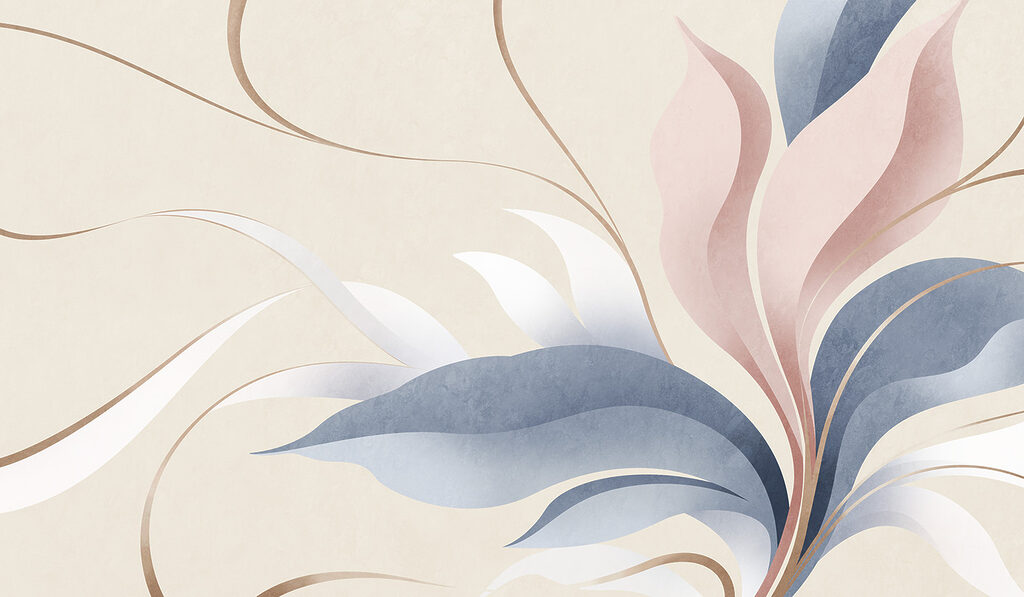 - Graceful flowing abstract design - Graceful flowing abstract design