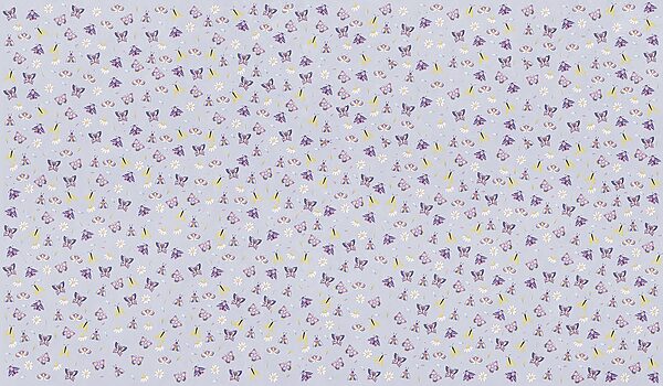 Pattern of butterflies and flowers