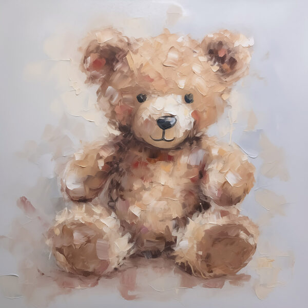 Painting of a teddy bear