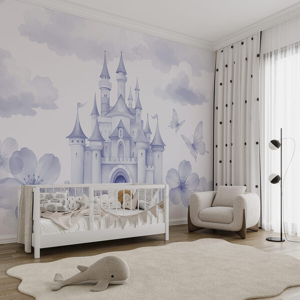 Castel cu fluturi și flori Castel cu fluturi și flori