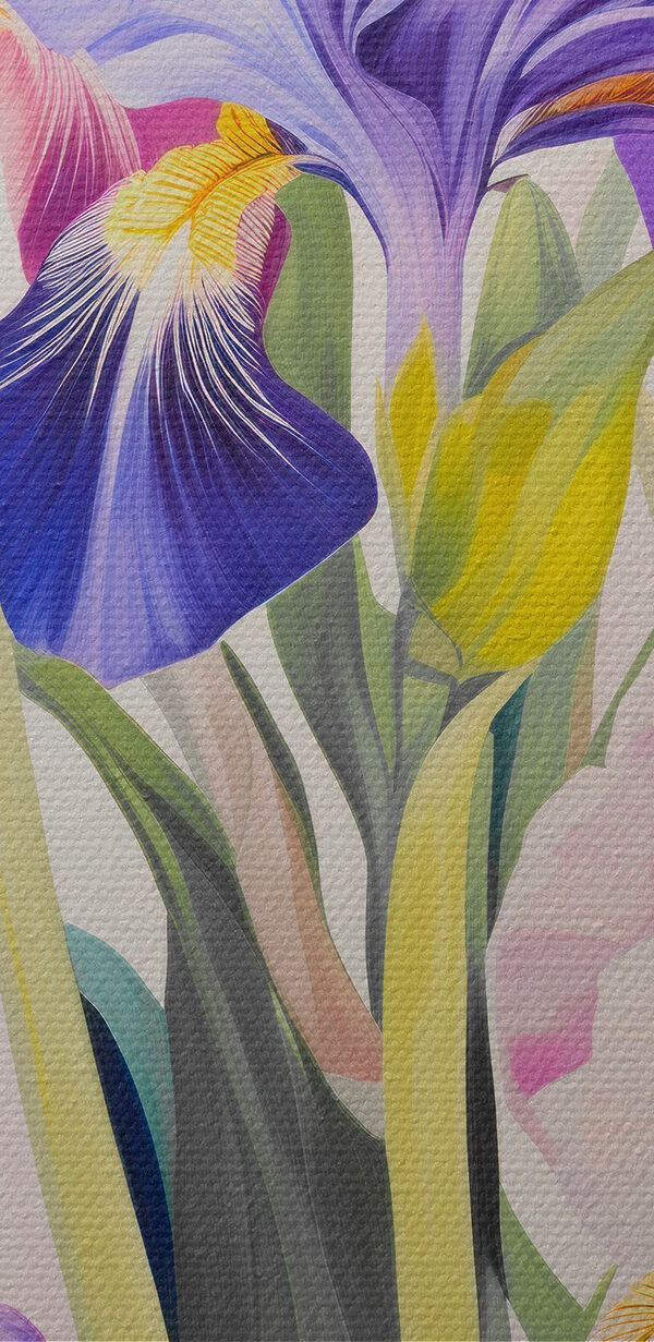 Painting of flowers on a white background