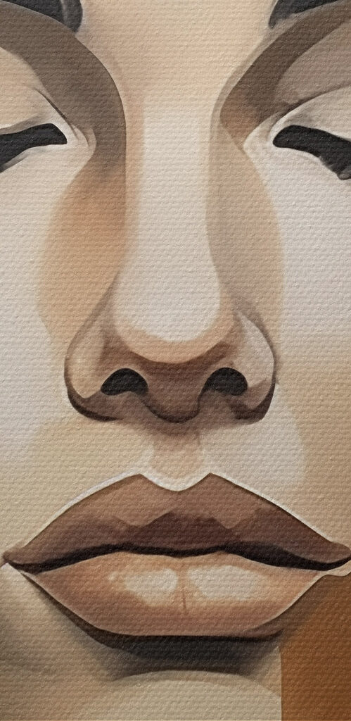 Painting of a woman's face