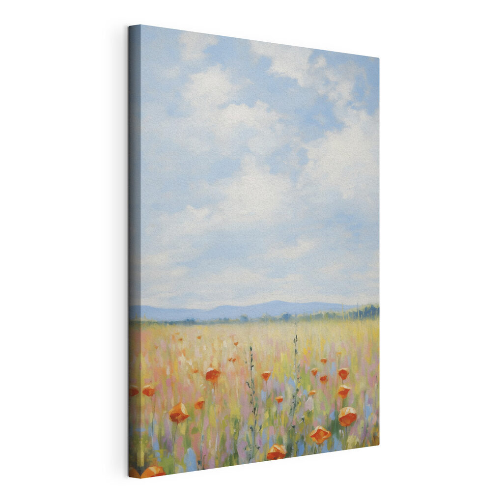 Field of flowers and grass