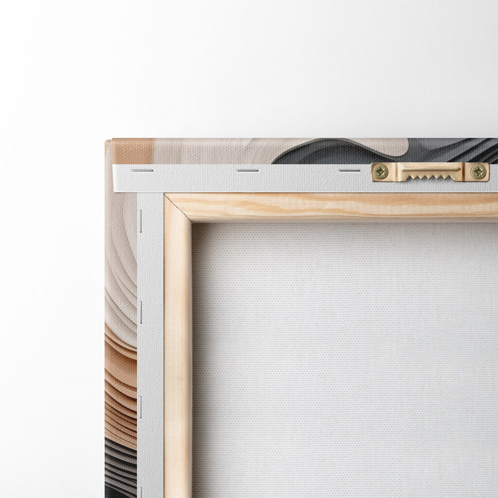 Black and white and brown wavy lines