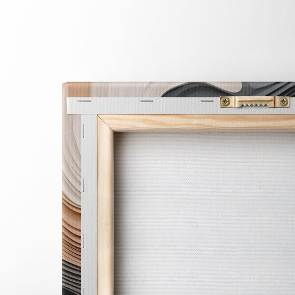 Black and white and brown wavy lines