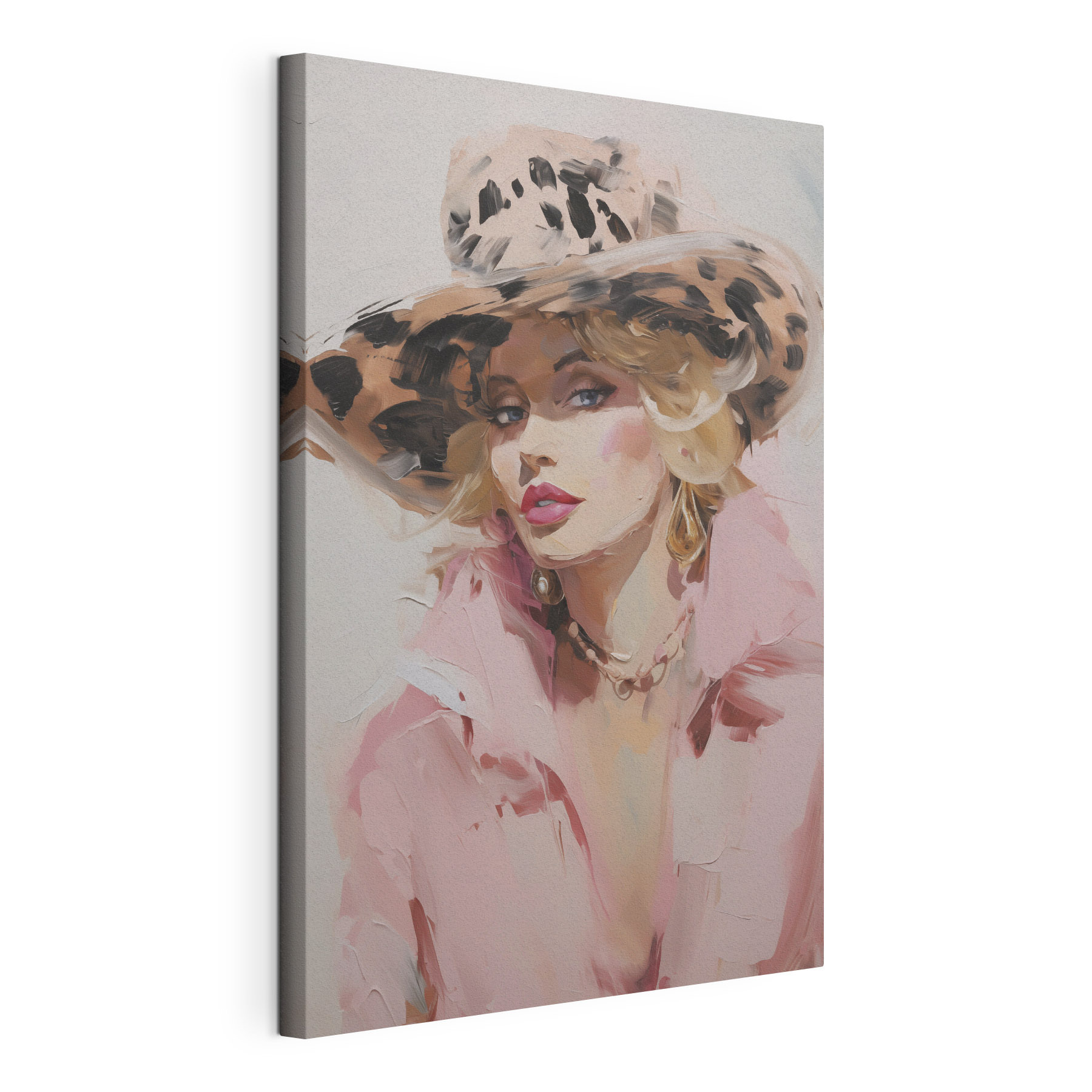 Painting of a woman wearing a hat