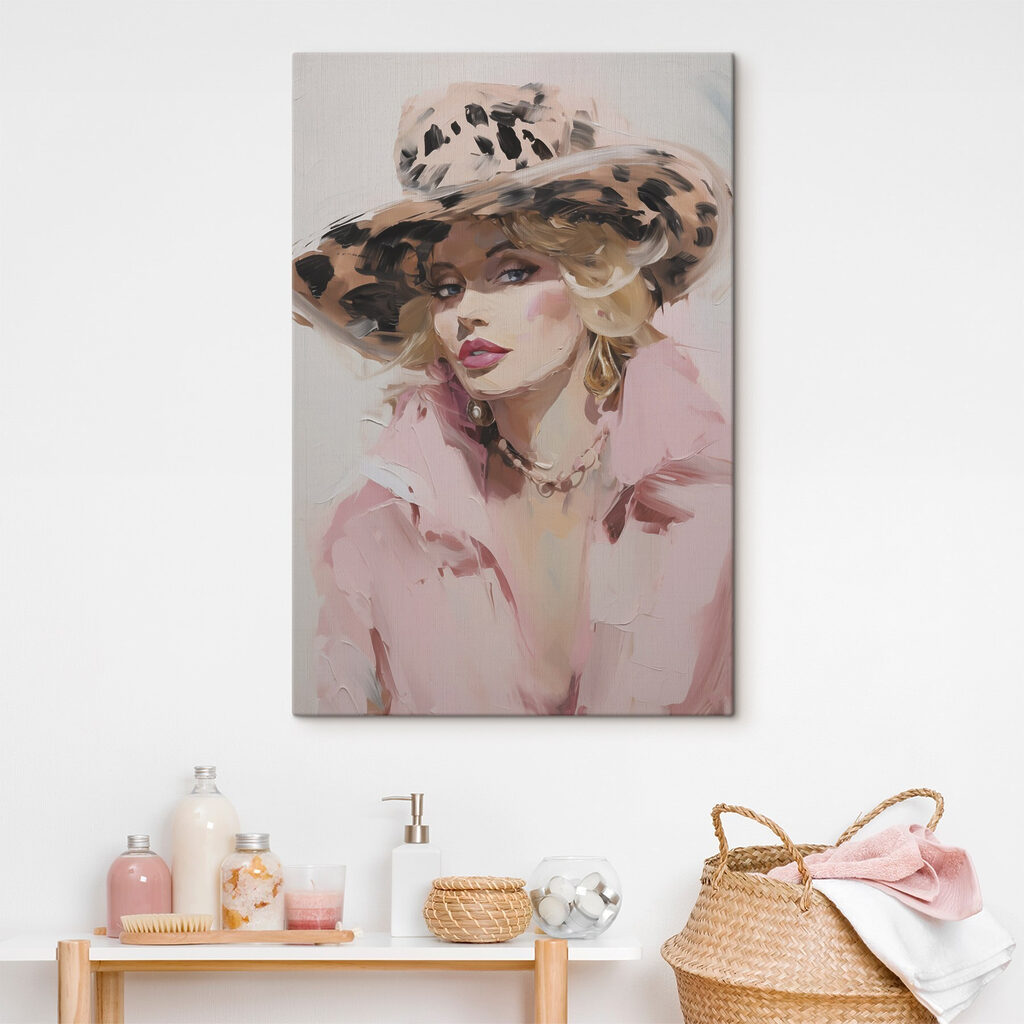Painting of a woman wearing a hat