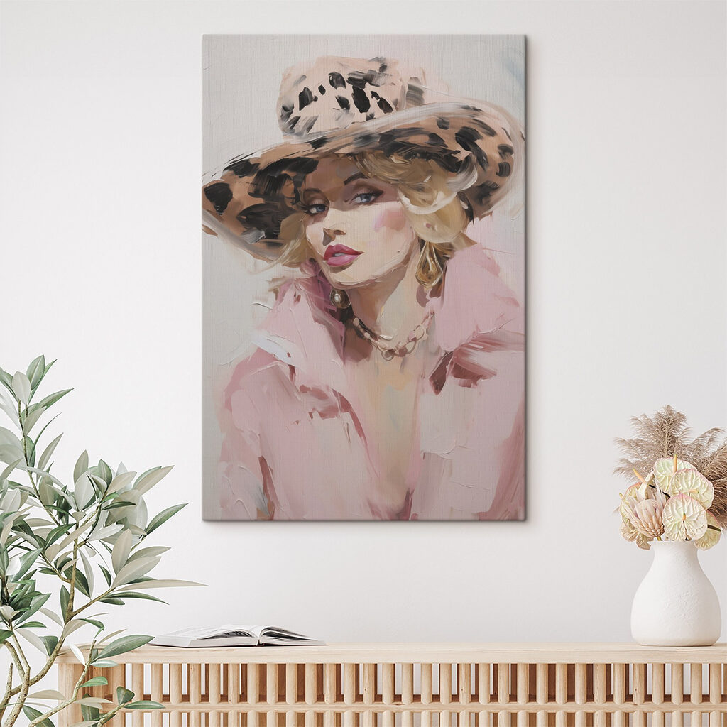 Painting of a woman wearing a hat