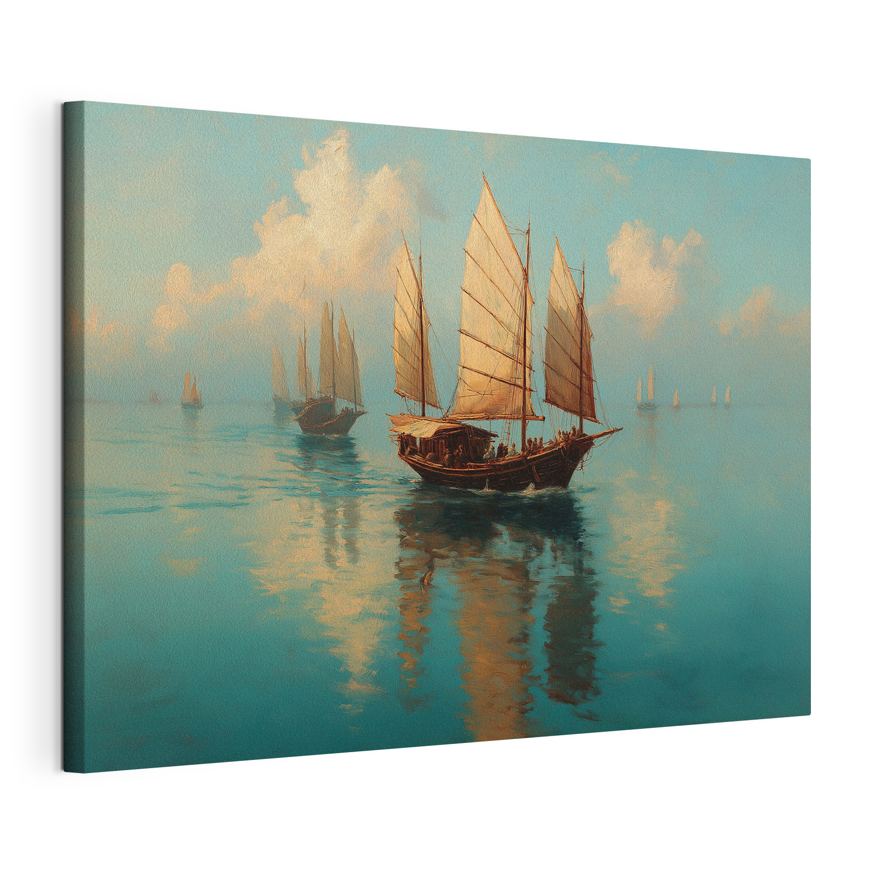Group of sailboats on water Group of sailboats on water