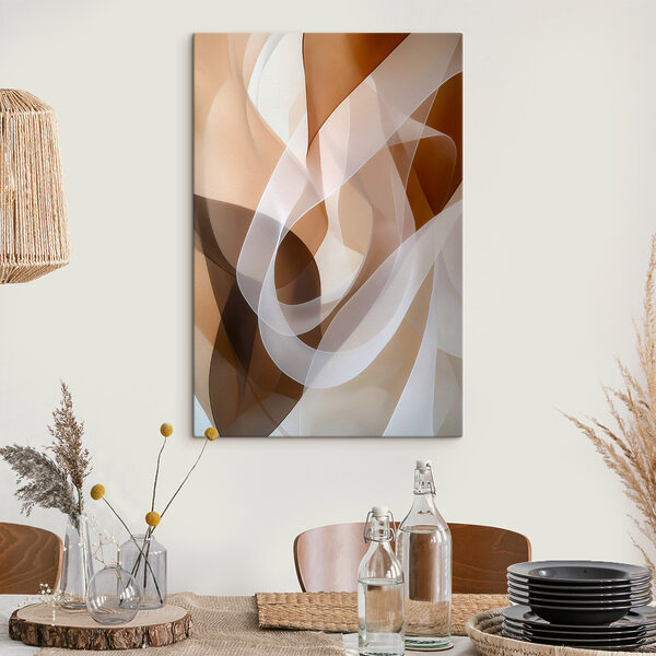 Fluid forms in soft, warm hues