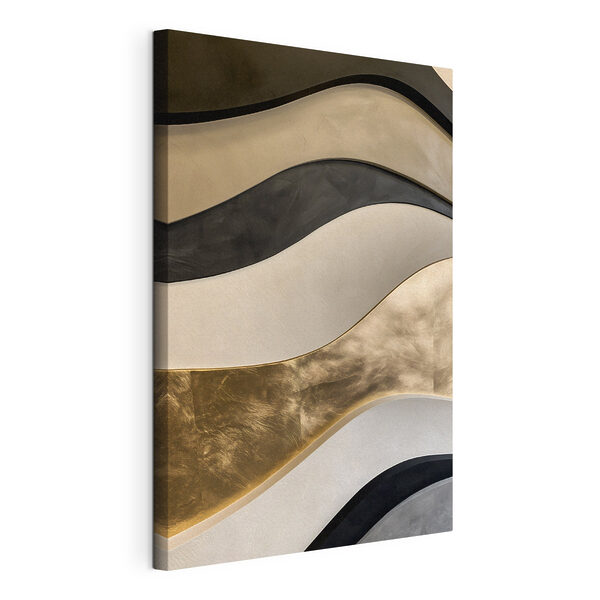 - Wavy patterns in neutral tones - Wavy patterns in neutral tones