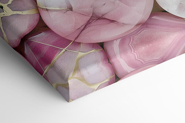 Group of pink and white oval shaped stones Group of pink and white oval shaped stones