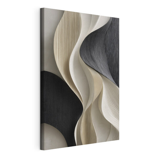 Black and white wavy wall art Black and white wavy wall art