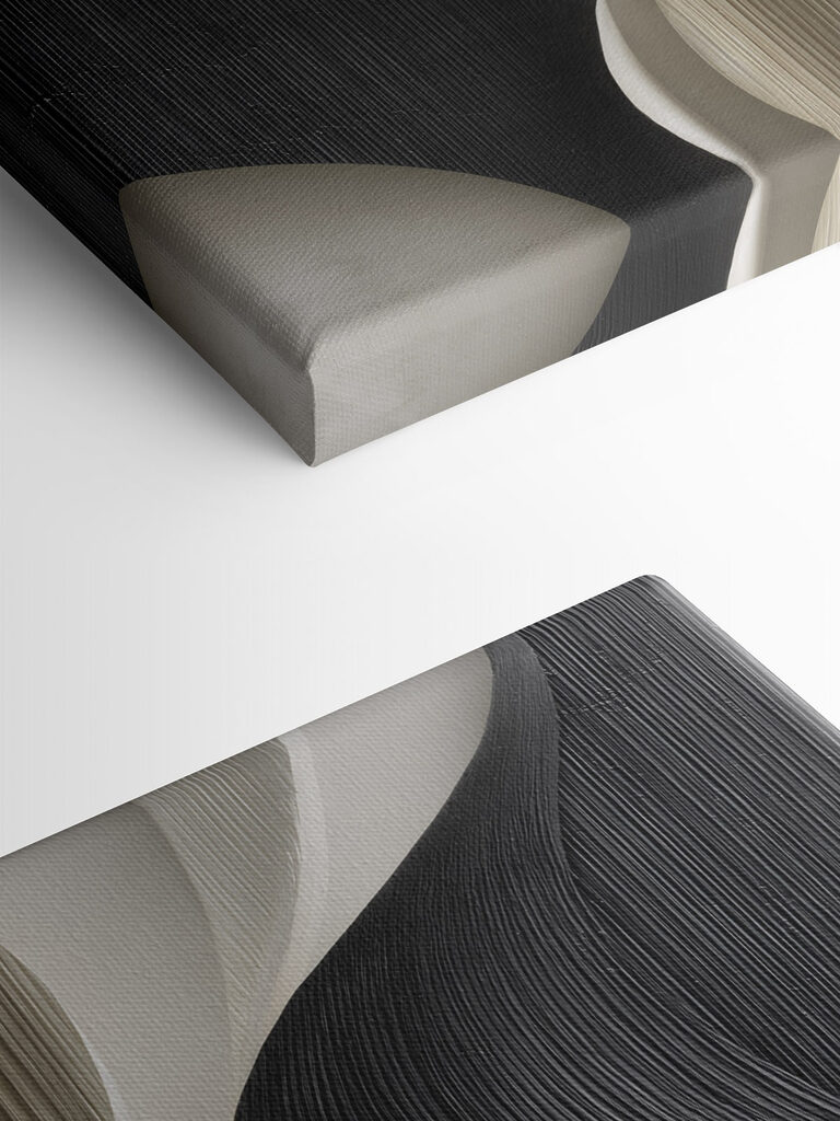 Black and white wavy wall art Black and white wavy wall art