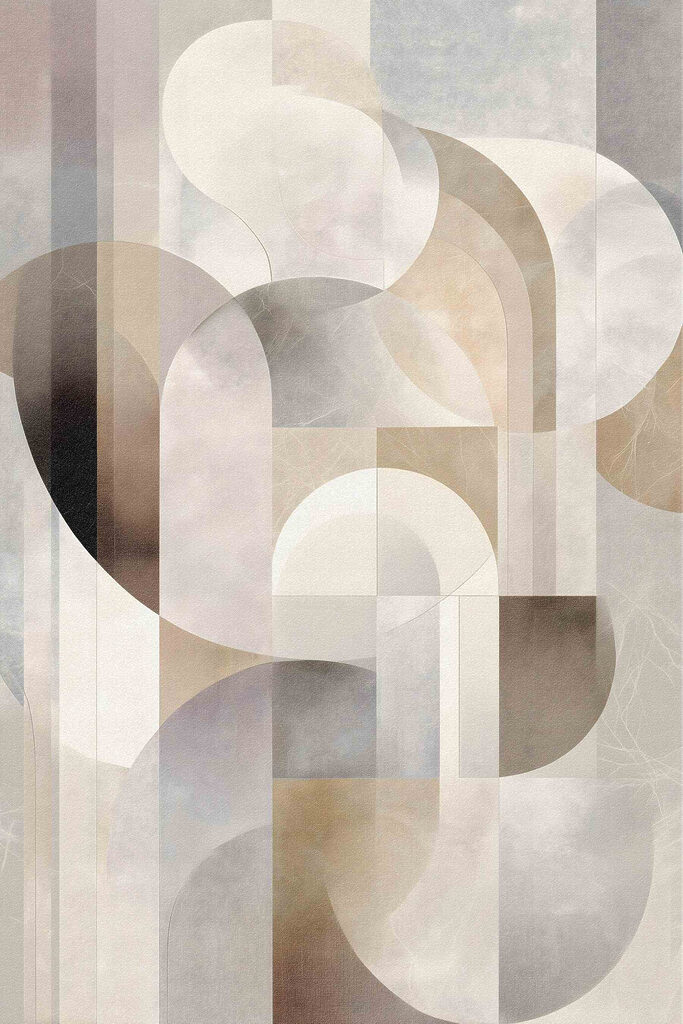 Abstract shapes in soft colors