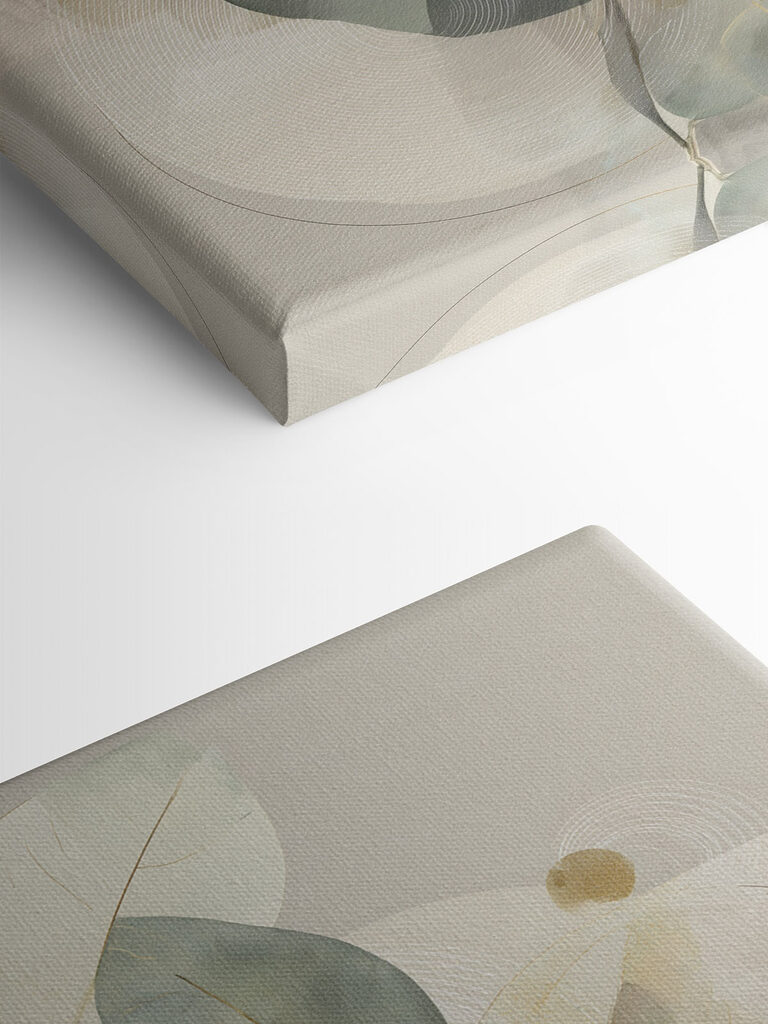 Soft tones and gentle leaf patterns Soft tones and gentle leaf patterns