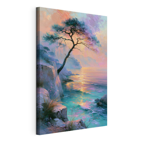 Tree on a cliff by the water
