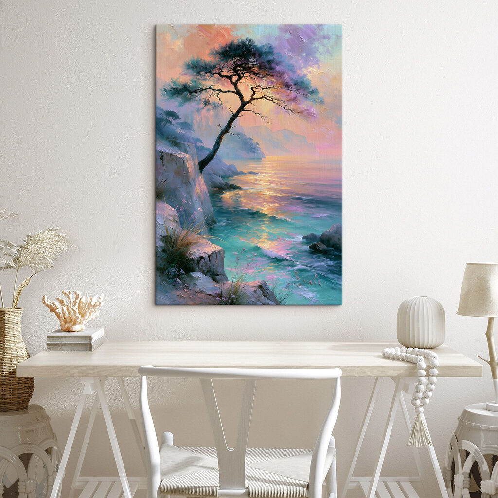Tree on a cliff by the water