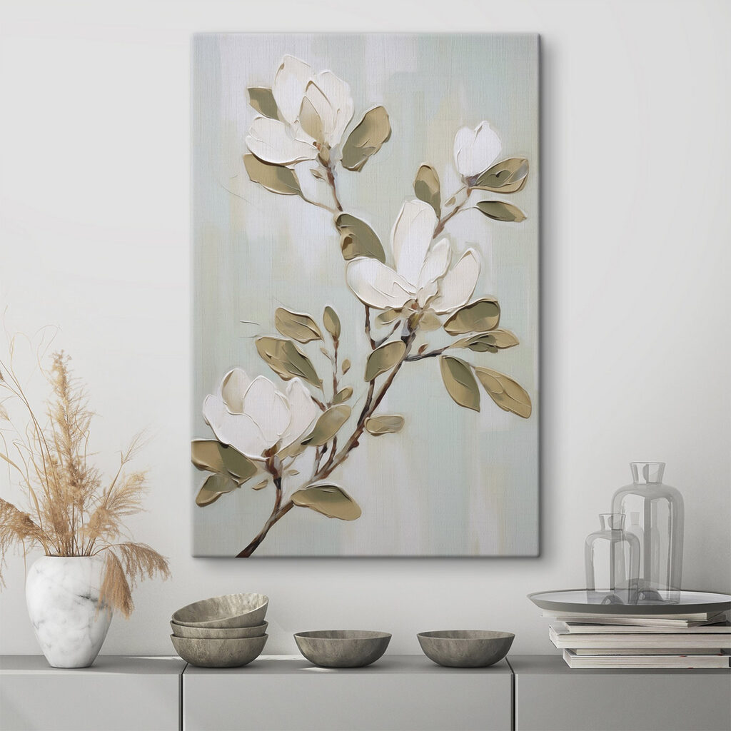 Painting of a white flower