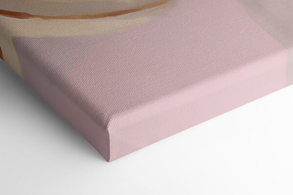 Painting of circles on a pink background
