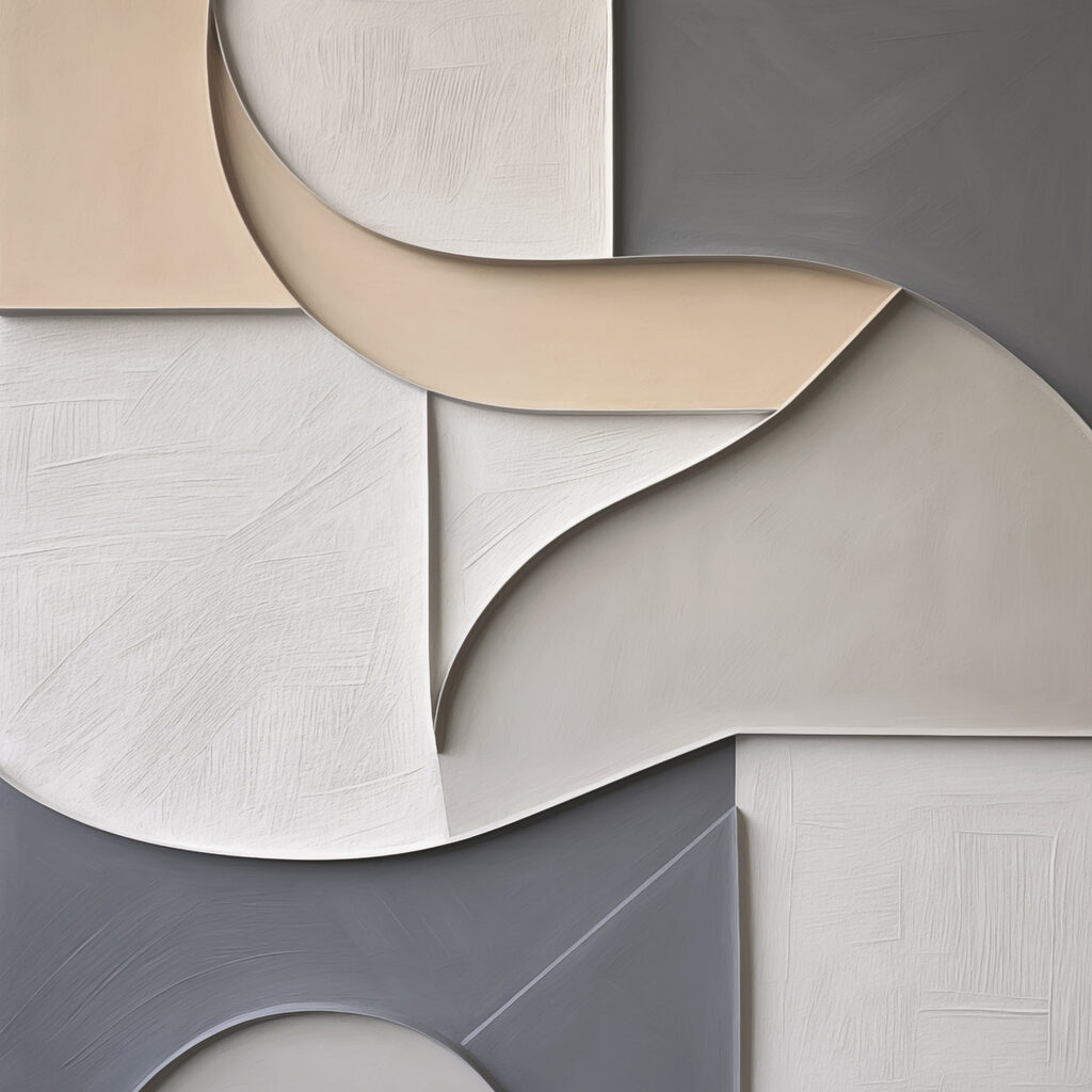 Wall art with a curved design Wall art with a curved design