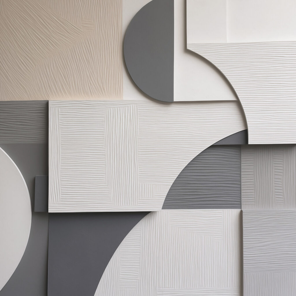 Wall with different shapes and colors Wall with different shapes and colors