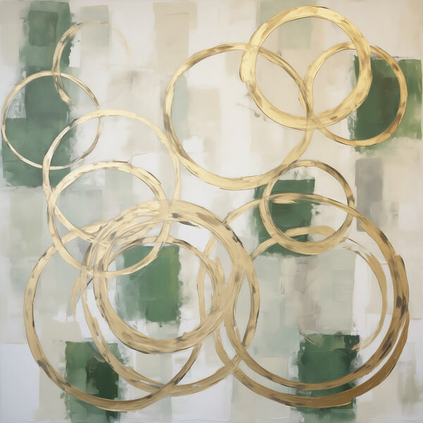 Painting of circles and squares