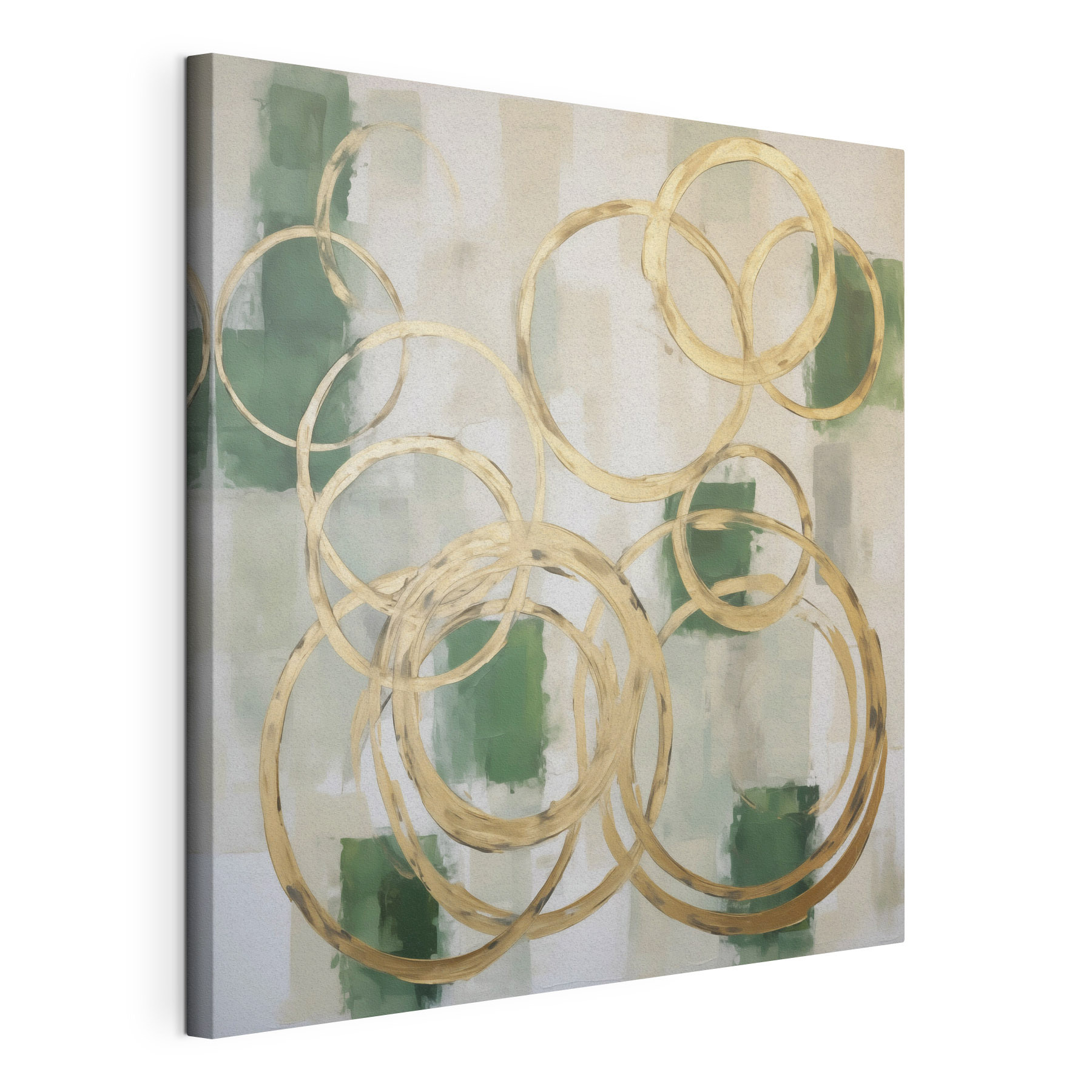 Painting of circles and squares