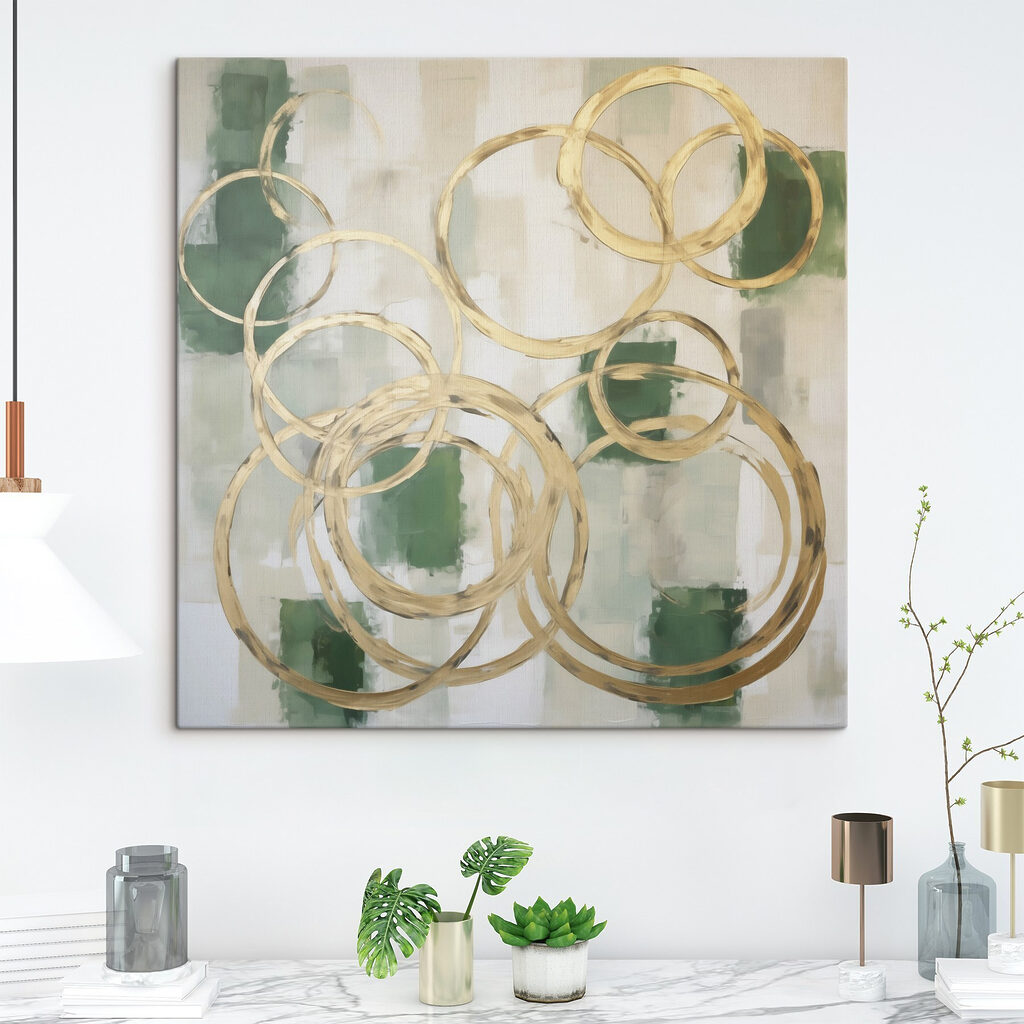 Painting of circles and squares