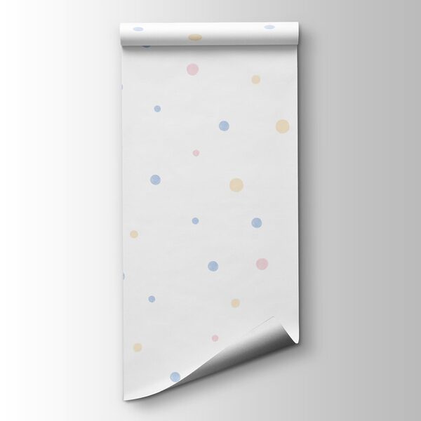 White background with multicolored dots White background with multicolored dots
