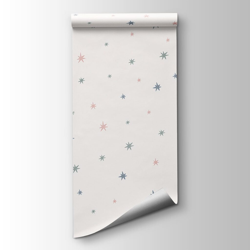 White background with many small stars