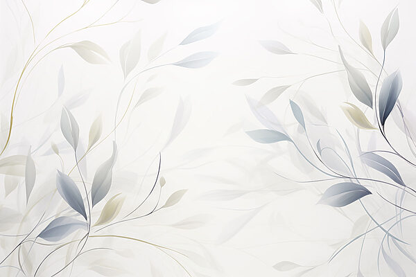 White background with leaves White background with leaves