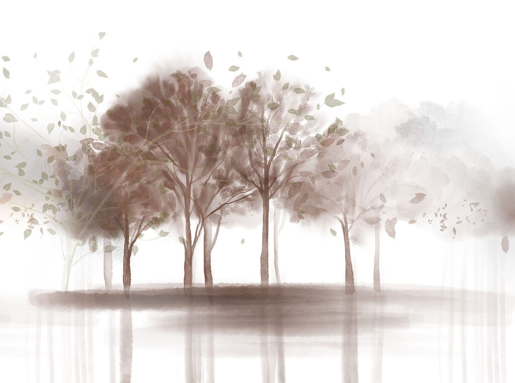 Group of trees with leaves Group of trees with leaves