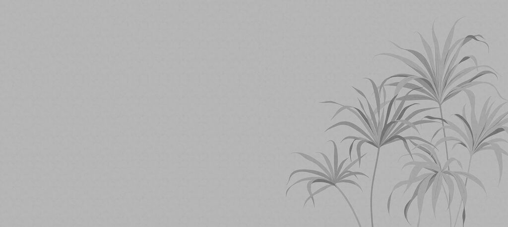 Grey background with leaves