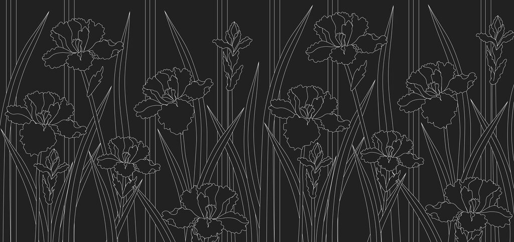 Black and white floral pattern Black and white floral pattern