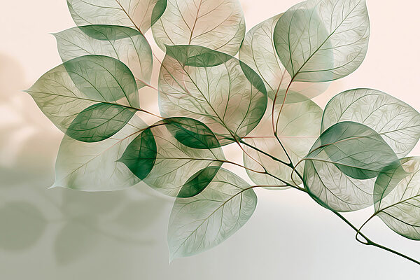 Translucent leaves in soft light