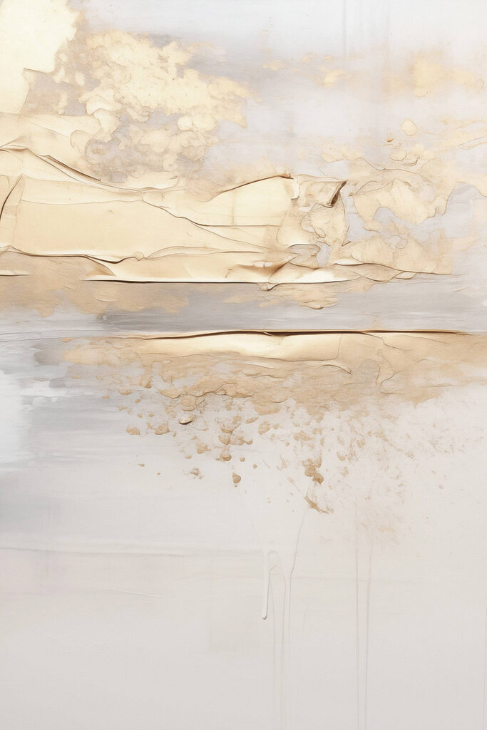White wall with brown paint