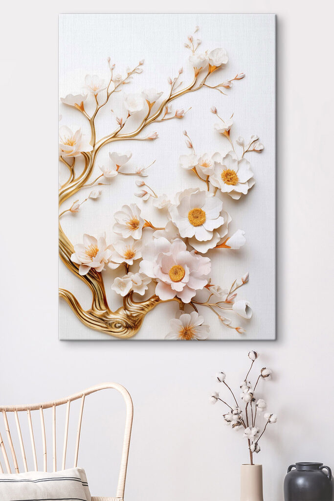 Delicate blossoms on a tranquil backdrop Delicate blossoms on a tranquil backdrop