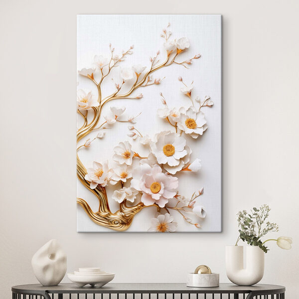 Delicate blossoms on a tranquil backdrop Delicate blossoms on a tranquil backdrop