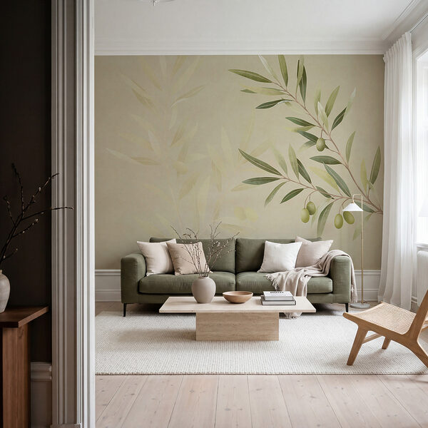 Element decorativ cu un motiv delicat de ramură de măslin Element decorativ cu un motiv delicat de ramură de măslin