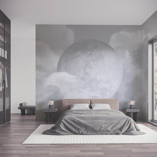 Luna plină printre nori Luna plină printre nori