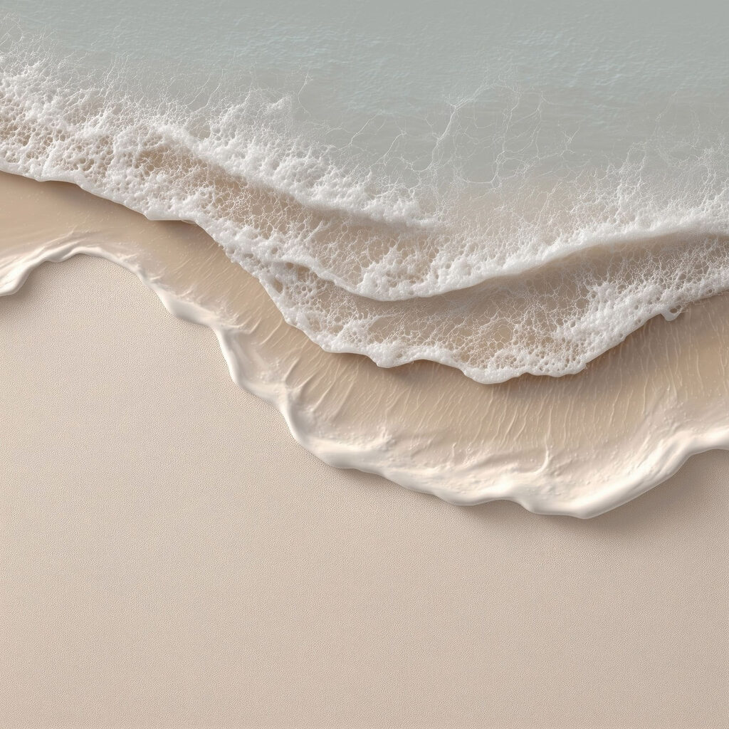 Waves and sand on a beach