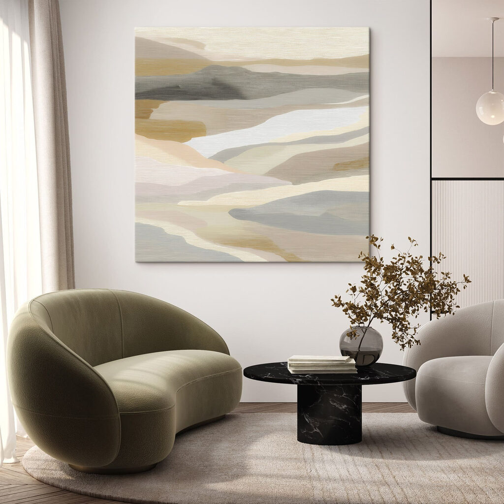 Serene landscape in soft hues