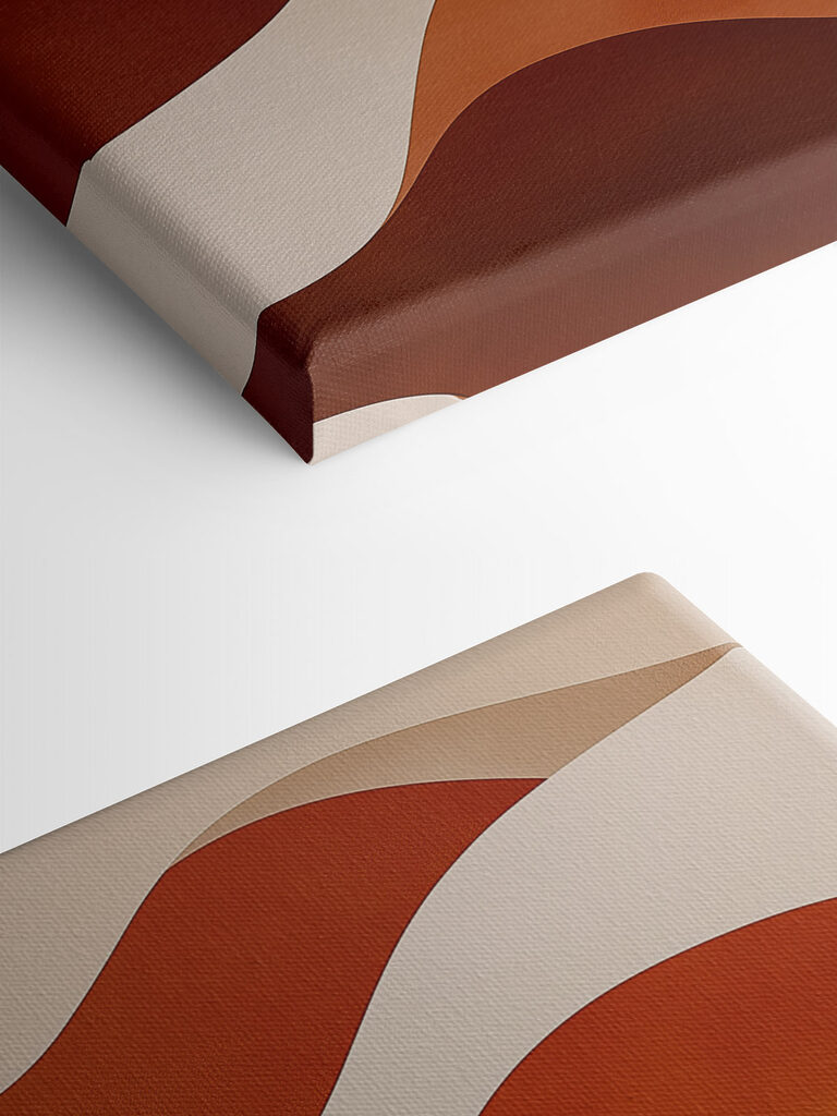 Brown and white wavy pattern