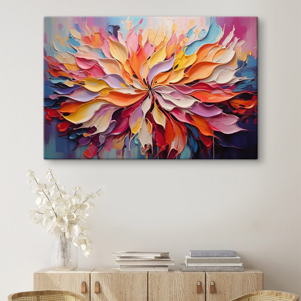 Painting of colorful leaves Painting of colorful leaves