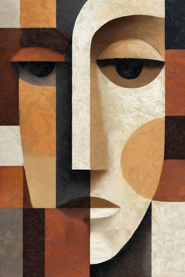 Face made out of a piece of fabric