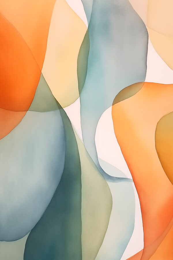 Colorful art with curved lines